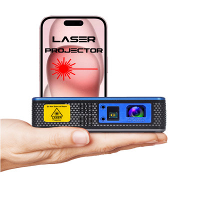 AAXA M8 Laser Projector, 4K Support, 2.5hr Battery, Wireless/USBC Mirroring, HDMI