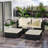 Rattan 2 Seater Garden Lounge Sets with Coffee Table