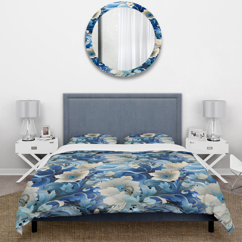 Literie à motif cachemire Coastal Breeze II, Housse de couette simple + 1 taie décorative stan