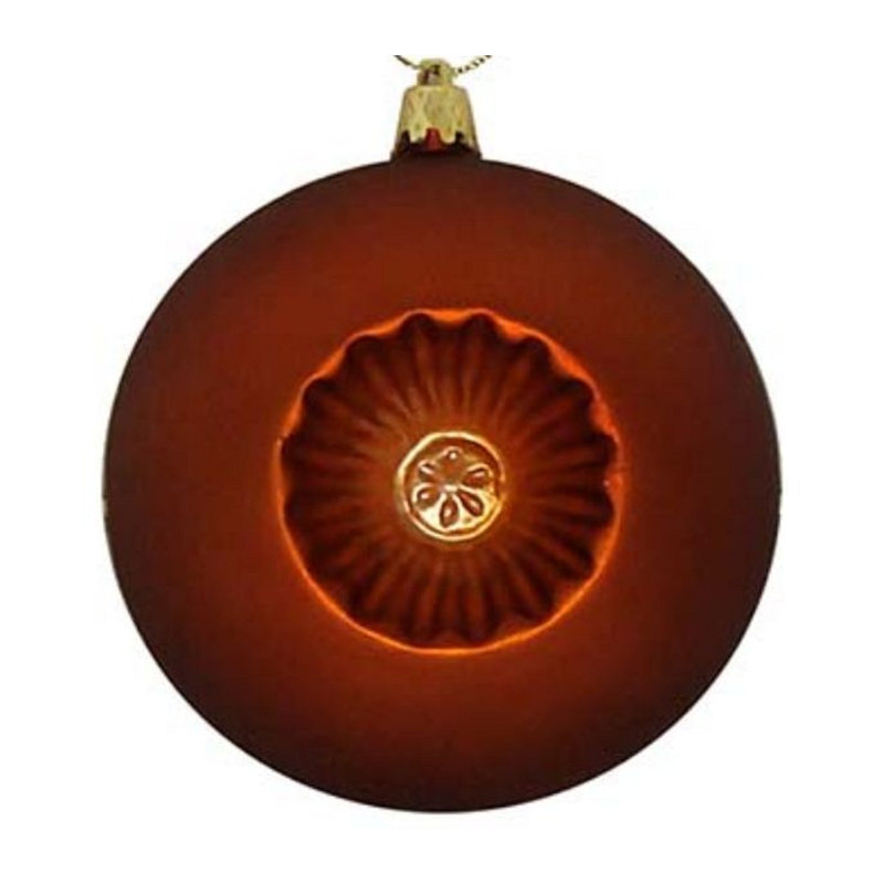 Boule de Noël mat incassable, Orange brûlé