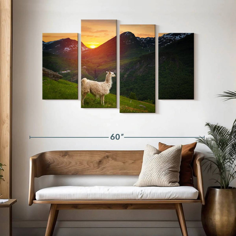 Mountain Llama, 32" H x 52" W