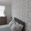 Panneau mural 3D 19,625 "x 19,625" en blanc (paquet de 20)
