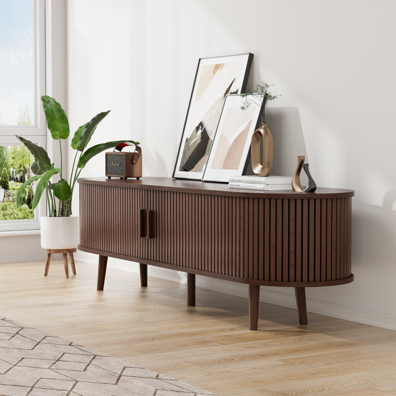 Chaddy 54" TV Stand With Drawers And Storage Shelves Designed To Fit 32" - 60" Tvs. Wood Entertainment Center For Living Room And Bedroom, Media Console And Modern TV Console Table Walnut TV Stand