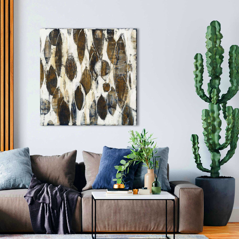 Down to Earth - Peinture à cadre flottant, Toile tendue, H 36 po x l 36 po x P 1,5 po