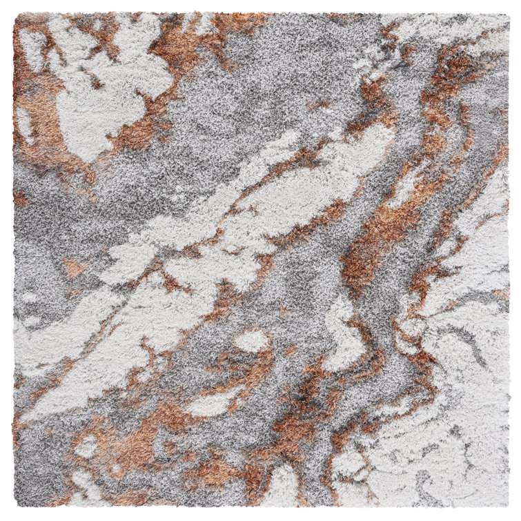 Wojtowicz Abstract Gray/Rust Area Rug