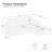 Rafael 5-Piece Velvet Apartment 3-Seat Sofa Sectional Sofa With Storage Ottoman-1804171895