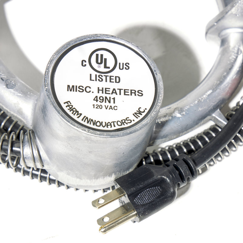 Silver Cast Aluminum 250 Watt Bucket Deicer with Thermostat