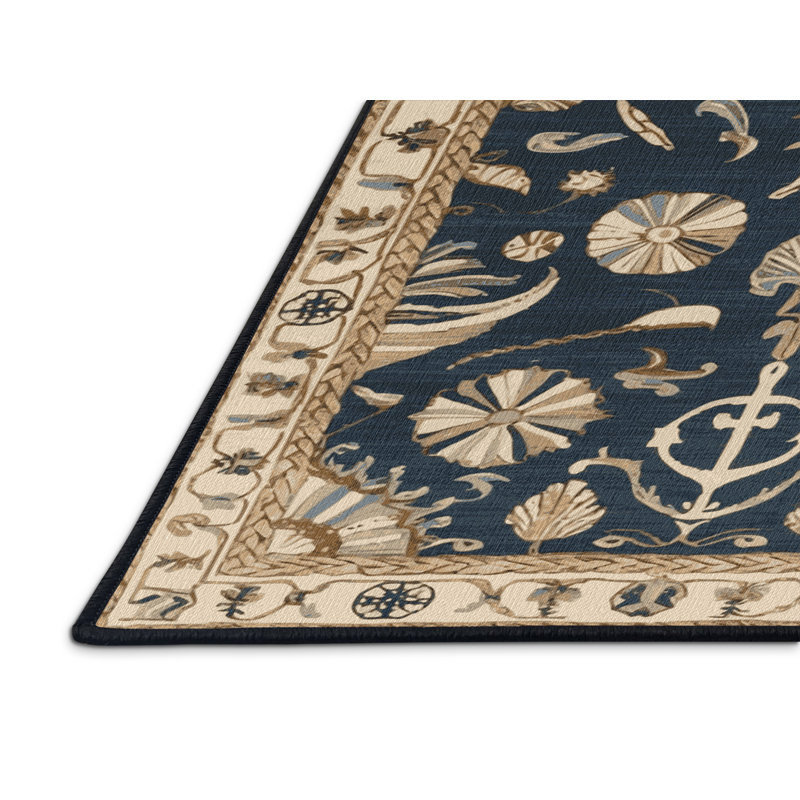 Tapis turc noir lavable à la machine