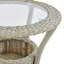 Ensemble de patio d'extérieur 5 pièces Haven, comprenant deux fauteuils inclinables, deux repose-pieds et une table d'appoint, osier résistant aux intempéries, confort moelleux, inclinaison facile à libérer, durable et élégant, gris foncé