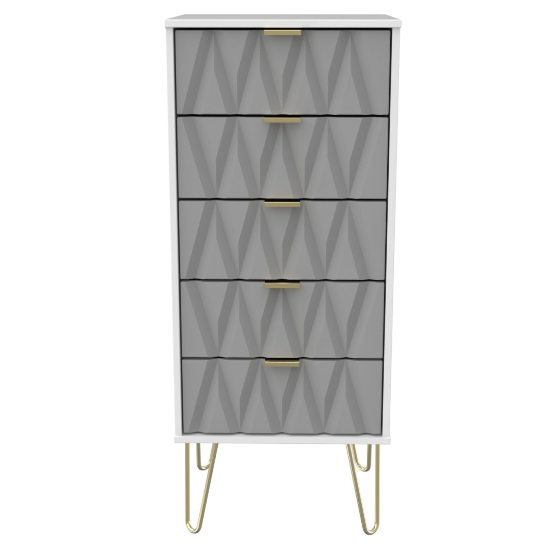 Fully Assembled Diamond 5 Drawer 45Cm W