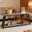 Table de couloir à 2 niveaux avec design industriel rétro, robuste et polyvalente pour divers décors