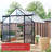 8X10Ft Double Door Polycarbonate Greenhouse Raised Base And Anchor Aluminum Heavy Duty Walk-In Greenhouses For Outdoor Backyard In All Season-118993101-118993100