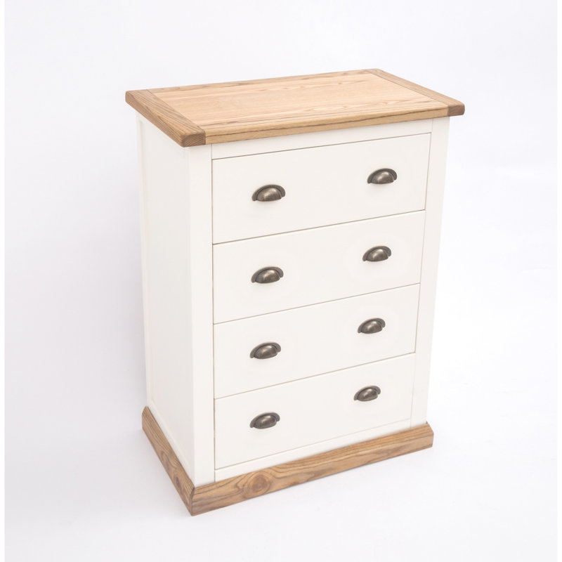 70cm W 4 - Drawer Chest of Drawers, Waxed Oak