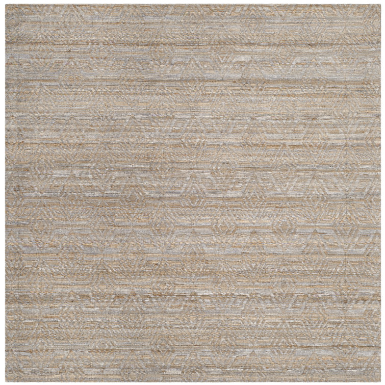 Aderyn Hand Woven Jute/Cotton Rug in Gray/Sand