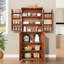 Garde-manger moderne en noyer, rangement en MDF spacieux pour la cuisine