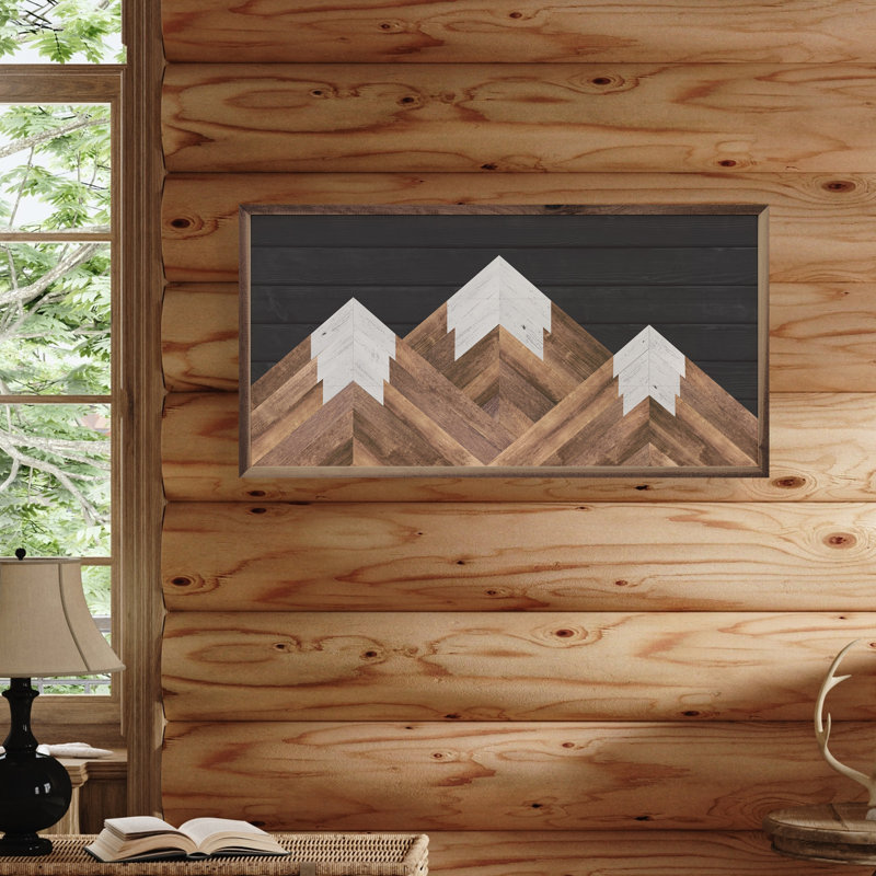 Mountains Black, 8" H x 16" W