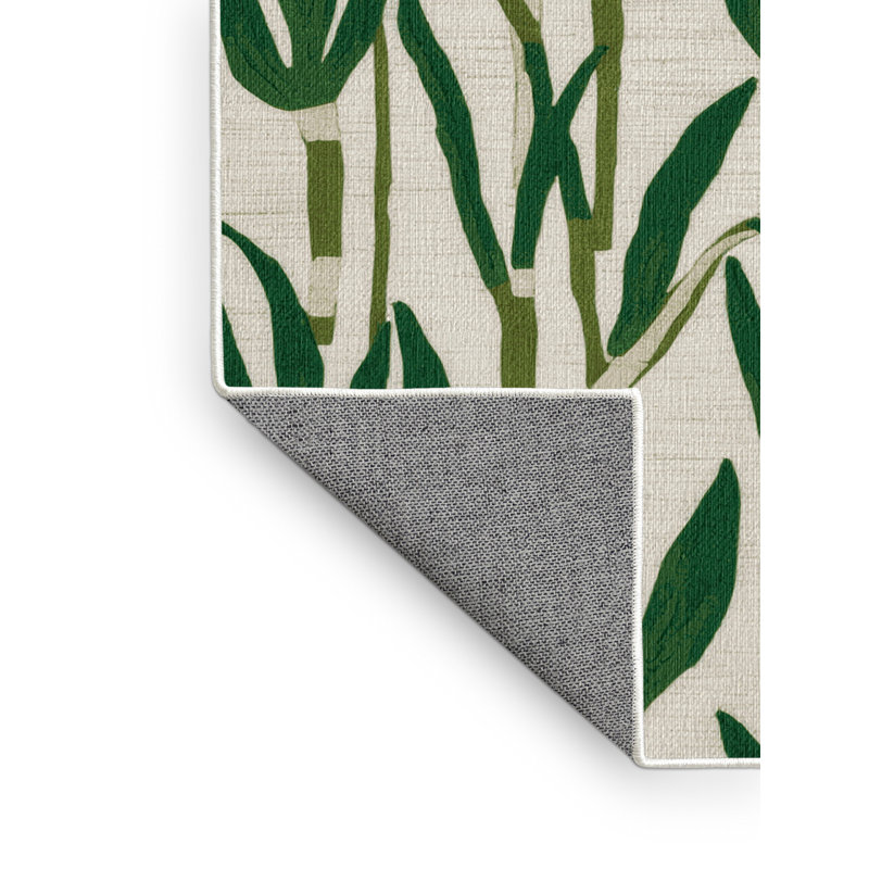  Tapis lavable Ramps Wild Poireaux, Carré 4 pi