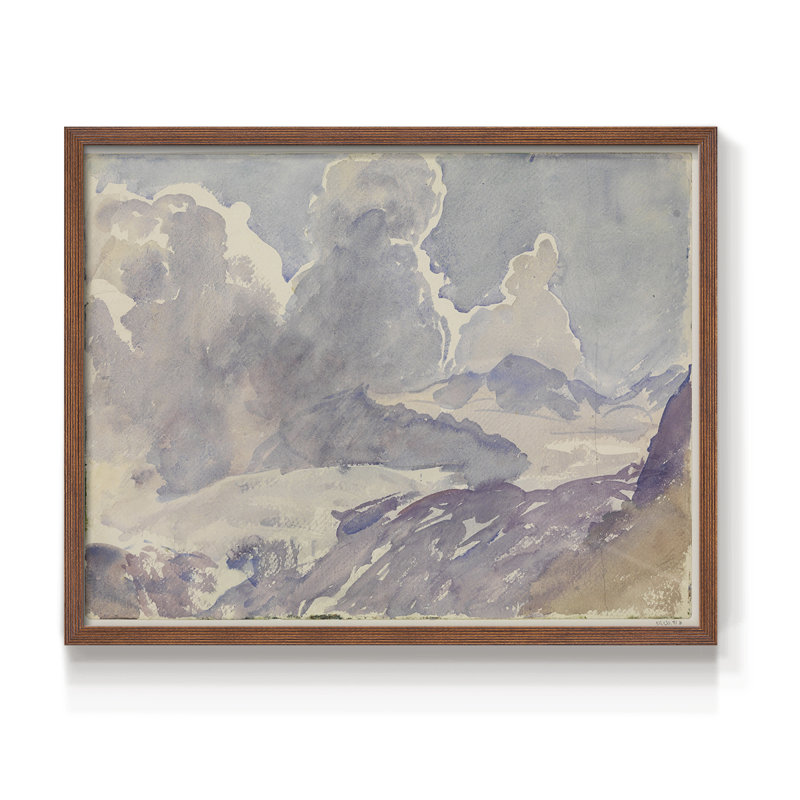 Paysages rétro-DCCLxxix-impression encadrée - réversible, H 11 po x l 14 po, Noyer