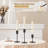Set of 6 Black Metal Candlestick Holders, Vintage Taper Candle Holders for Wedding, Dining Table, Mantel Decor, Fits 0.85" Thick Candles & LED Lights, Included a Candle Wick Hook