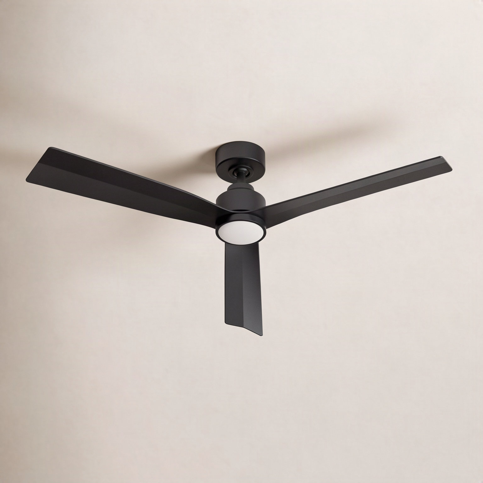 52" Smart Ceiling Fan with Light Kit, Matte Black, With Light Kit