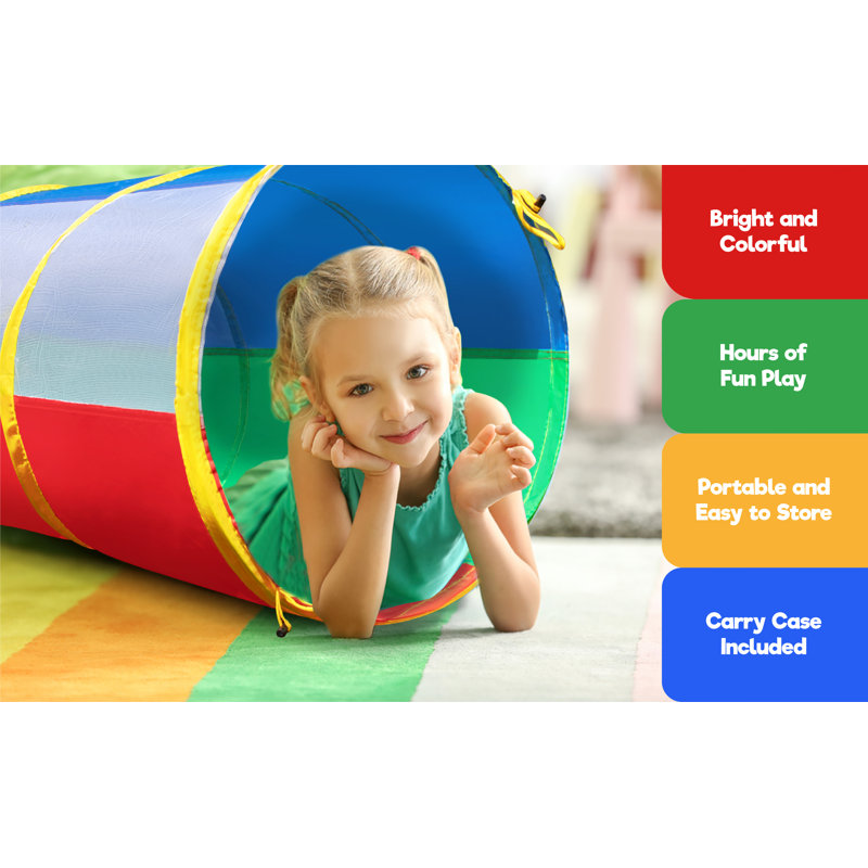 6ft Multicolor Polyester Play Tunnel for Kids