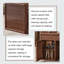 Nouveau bureau de 62,99 po en bois massif brun de style chinois