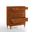 Grande commode à 5 tiroirs Mid-Century en bois massif 35,4 po Ing Abraham