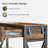 Farmhouse Console Table – 2 Drawers, 2 Shelves, Storage Basket & Hooks for Entryway-2096046721