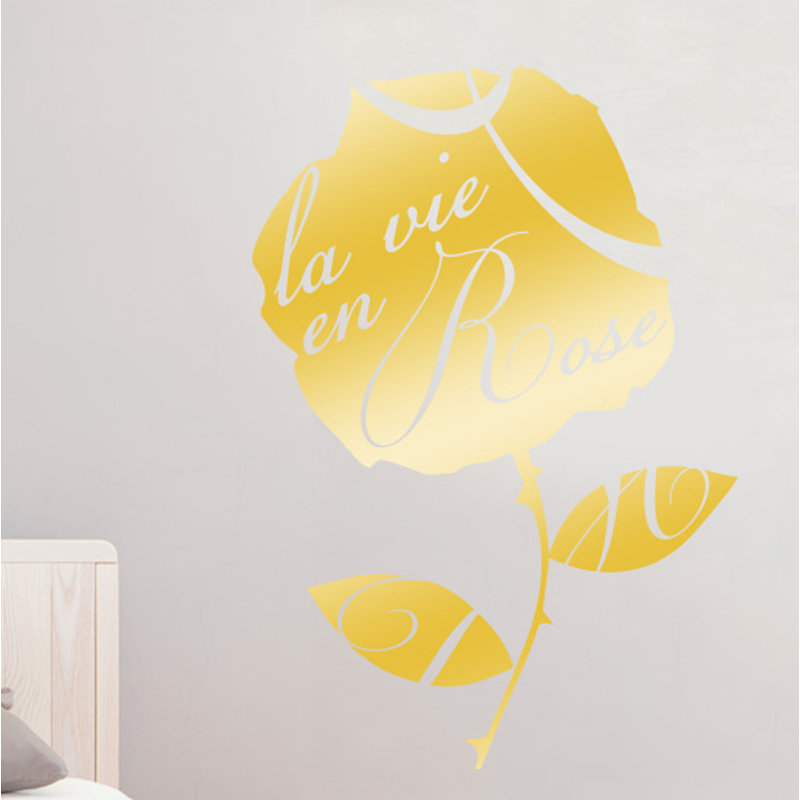 Plants & Flowers Wall Decal, Shiny Gold, Large