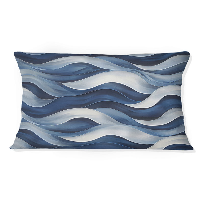 Coussin lombaire blanc Modern Waves V - blanc
