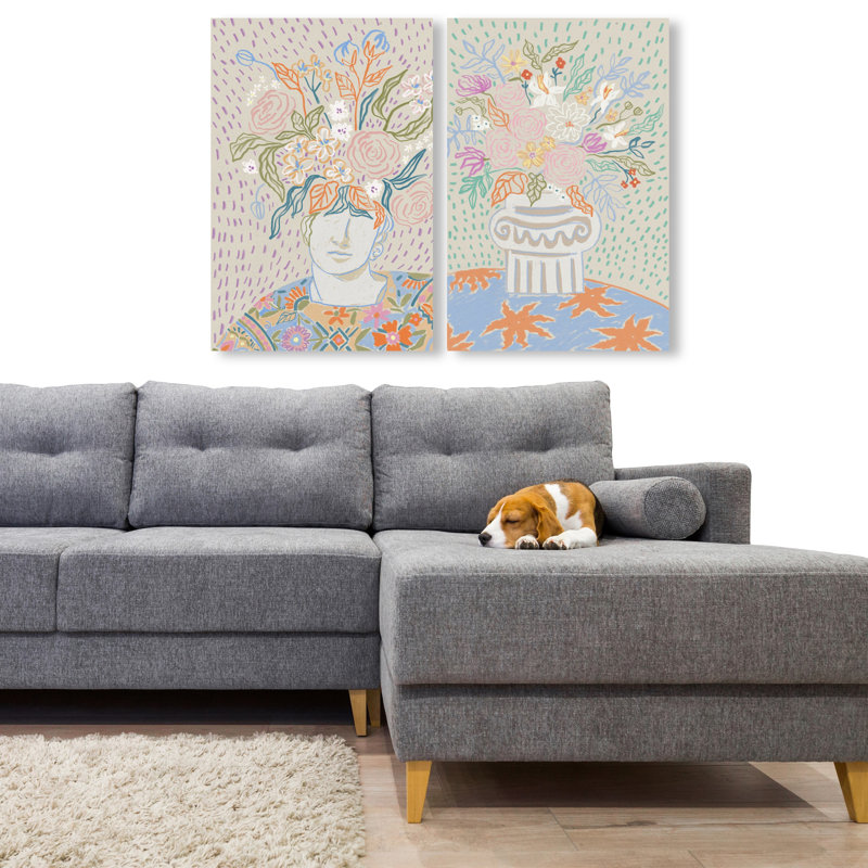 Summer Flourish Set Set by Oliver Gal, 48"H x 32"W, Gallery Wrapped