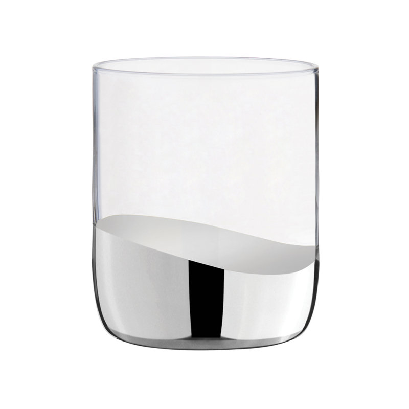 Wave DOF Tumblers, Clear/Silver