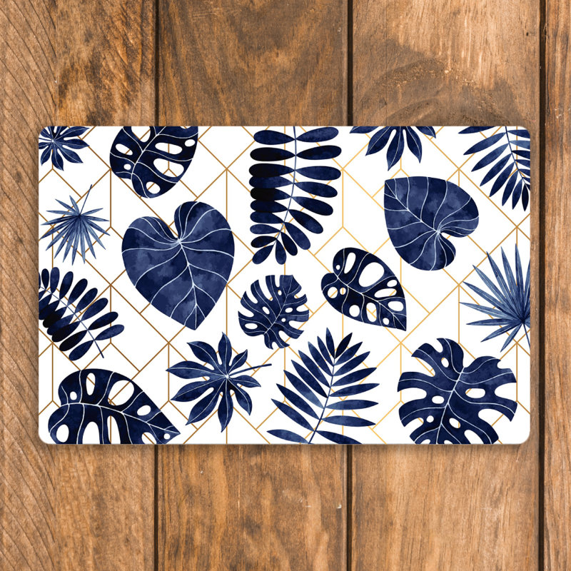 Polypropylene Plastic Floral Rectangle Placemat
