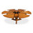 Casual Oak Round Dining Table-114022743-114022742