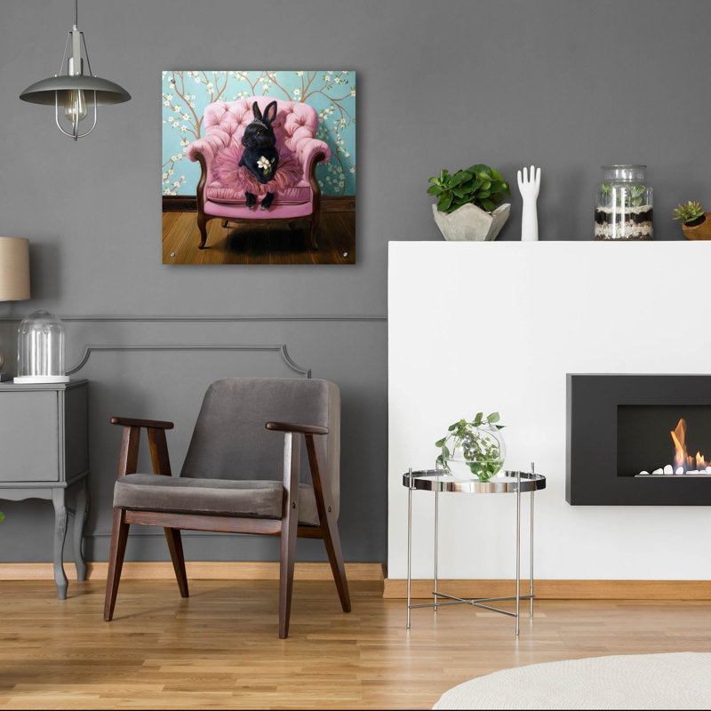  «Little Goddess» par Lucia Heffernan, art mural en verre acrylique, 24 po x 24 po, H 24 po x l 24 po