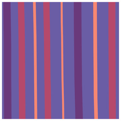 Édredon mauve à rayures orange
