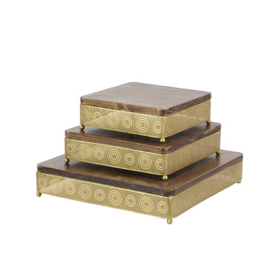 Delrio Solid Wood Decorative Tray