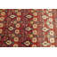 Tapis rouge semi-antique à motif floral authentique 4 pi 6 po x 6 pi 7 po