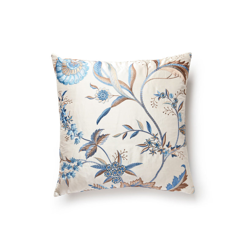 The MET x The House of Scalamandre Seraphine Pillow, Sky/Stone Floral