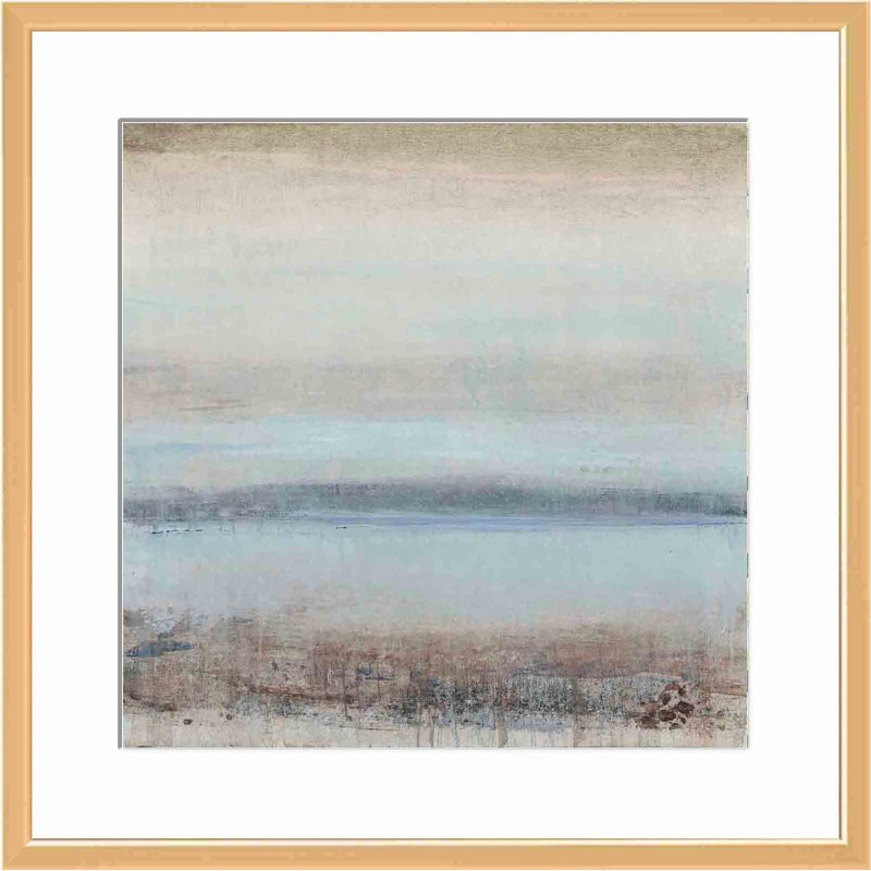 Tranquility I Painting by Tim O'Toole, 16.09" H x 16.09" W x 1.1" D, Antiqued Gold