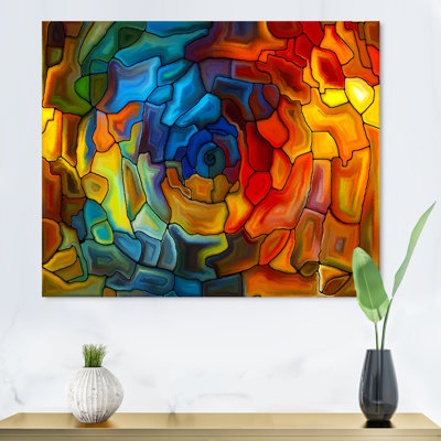 Rêvant de vitrail II - impression sur toile tendue