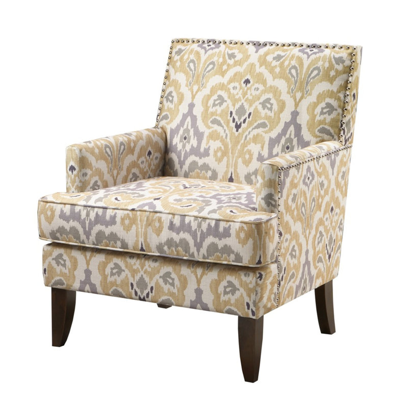 Stylish Track Arm Club Chair In Grey Multi, Covering, High Density Foam, Birch Legs For Office Decor Intriguing - Multi Upholstery,