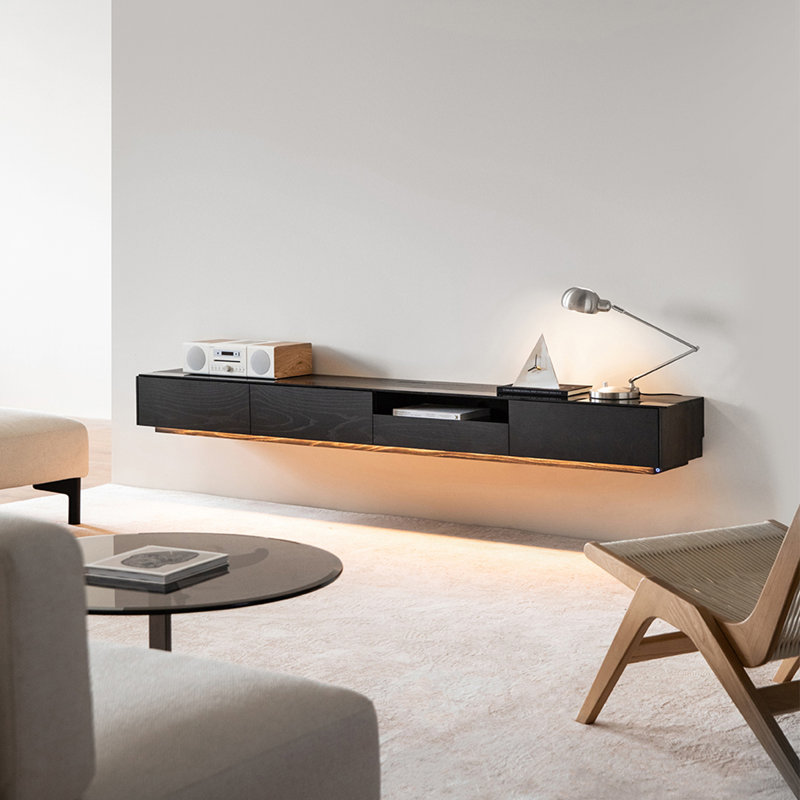 Meuble télé flottant Modern, H 9,5 po x L 78,73 po x l 13,77 po