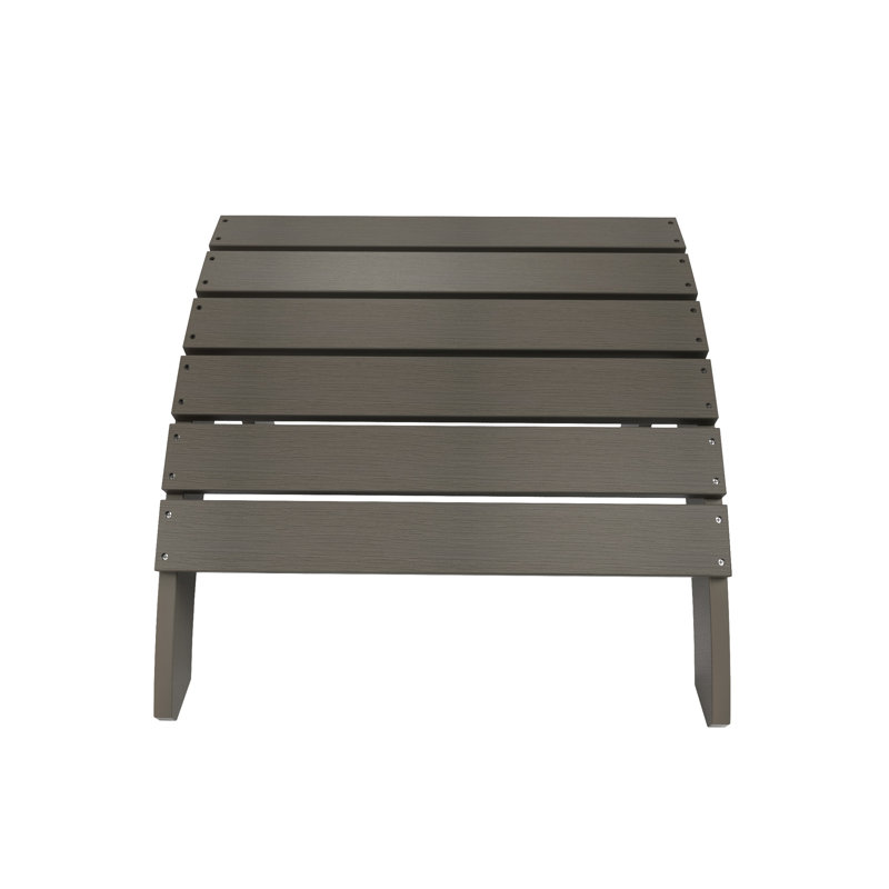 Repose-pieds pliant en polyuréthane Attapulgus, Gris anthracite