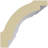 1 1/2"H x 1 1/2"P x 2 1/4"F x 94 1/2"L Tyrone Smooth Crown Moulding