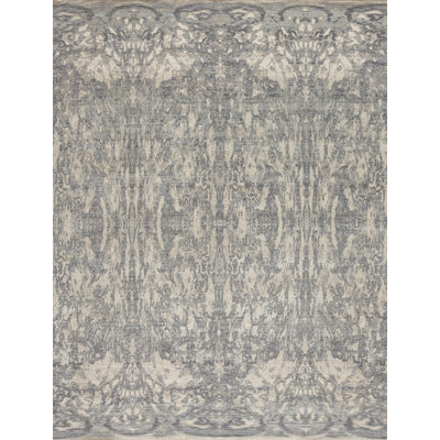 Mayfair Hand Woven Silk and Wool Abstract Area Rug