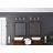 3-Light Bulbs Elegant Wood-Grain Style Bubble Glass Vanity Light