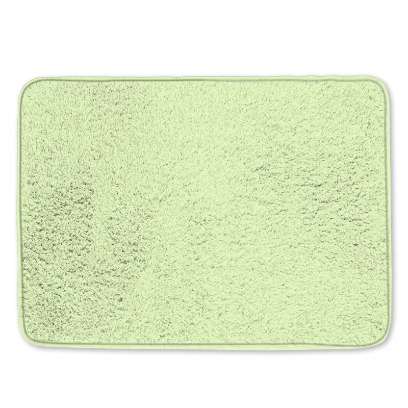 Tapis de bain vert clair, 24 po L x 17 po L