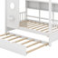 Lit simple avec lit gigogne et tablette-865921935