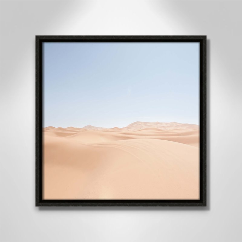 «Desert Serenity I Print» par Mark Eder, H 13,5 po x l 13,5 po x P 2 po, Cadre flottant espresso, Pas de tapis